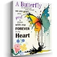 thumbnail image 1 of Uplifting Butterfly Inspirational Canvas Wall Art, Long Distance Gifts for Family Friends Women, Memorial Quotes Framed Painting Modern Artwork 11"x14", 1 of 5