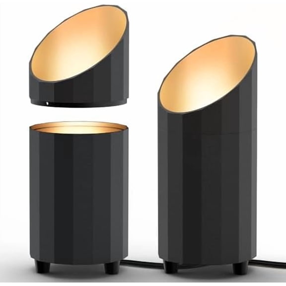 Uplighting Indoor Spotlight, 2700K E26 Bulb, 2 in 1 Detachable Tree Up Lights Floor Can Light, Spotlights for Indoor Plants Picture Home, 6.56FT Plug Cord & Foot Switch, Black, 2 Packs