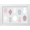 thumbnail image 1 of Uplusmestudio 32x23 White Modern Wood Framed Museum Art Print Titled - Abstract Vases Pastel, 1 of 4