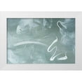 thumbnail image 1 of Uplusmestudio 32x23 White Modern Wood Framed Museum Art Print Titled - Green And White Acrylic No 1, 1 of 4