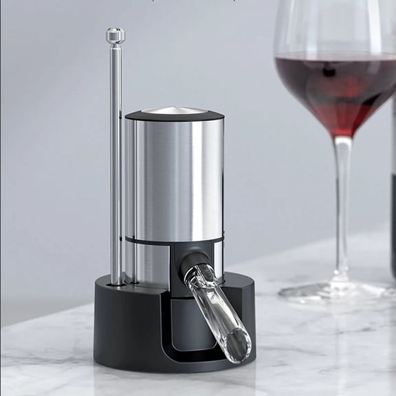 Upmarket Air Pressure Electr Wine Aerat And Dispens Quick Decanter with Storage Base ,Easy Dottle Opening