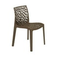 thumbnail image 1 of Gruvyer Spider Web Stacking Outdoor-Indoor Side Chair, Mocha - Set of 2, 1 of 4