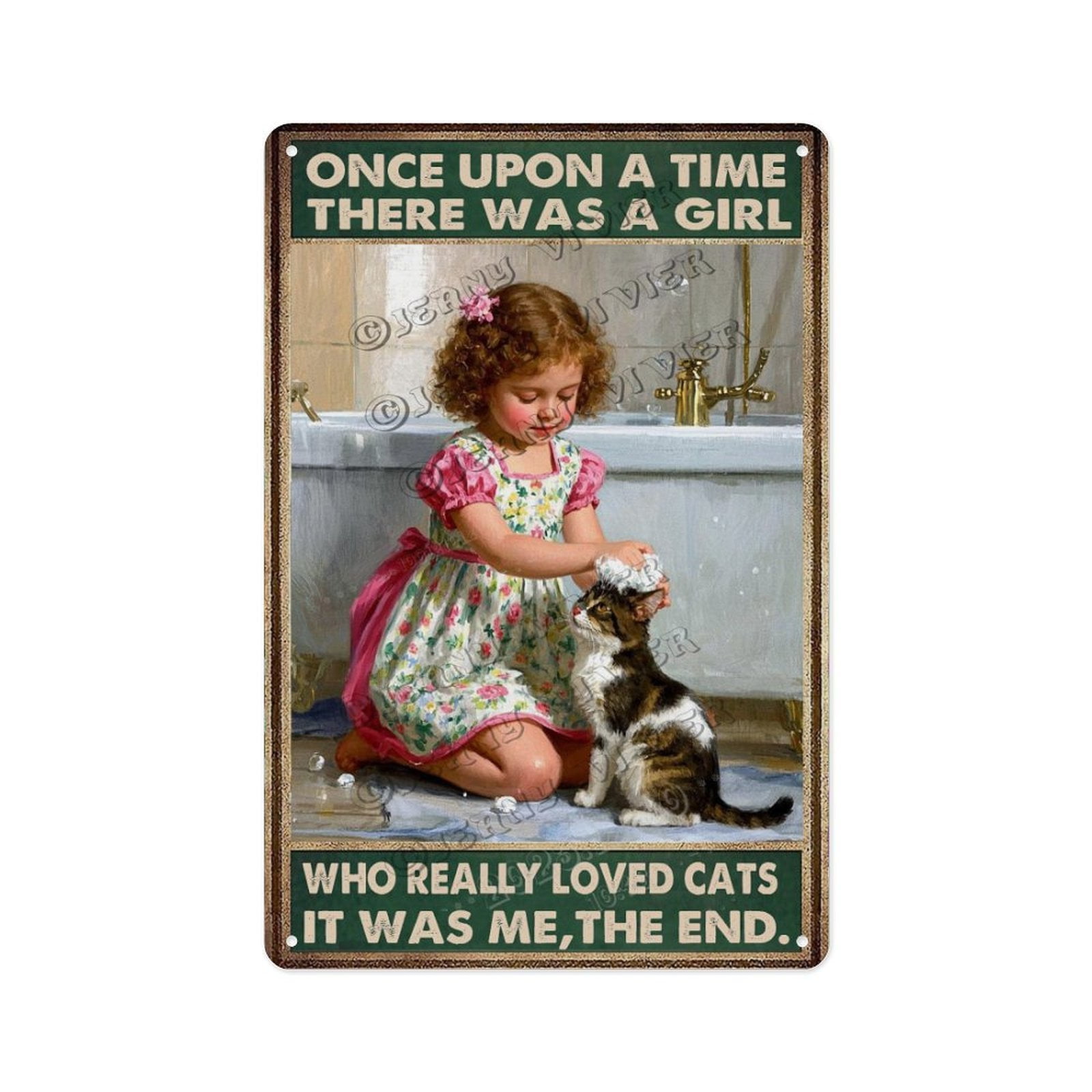 Once Upon A Time Softball Tin Sign - 6x8 Inch Metal Wall Decor For Girls Room & Sports Decor