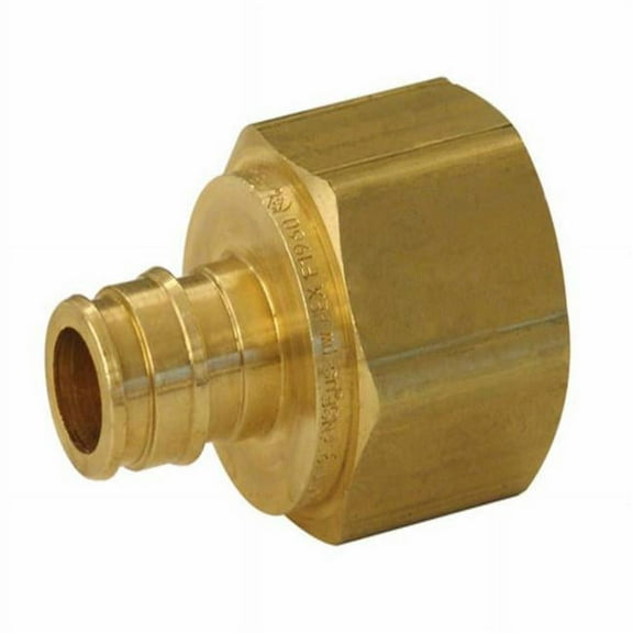 Uponor LF4575075 Brass Female Adapter - 0.5 in. Pex x 0.75 in.