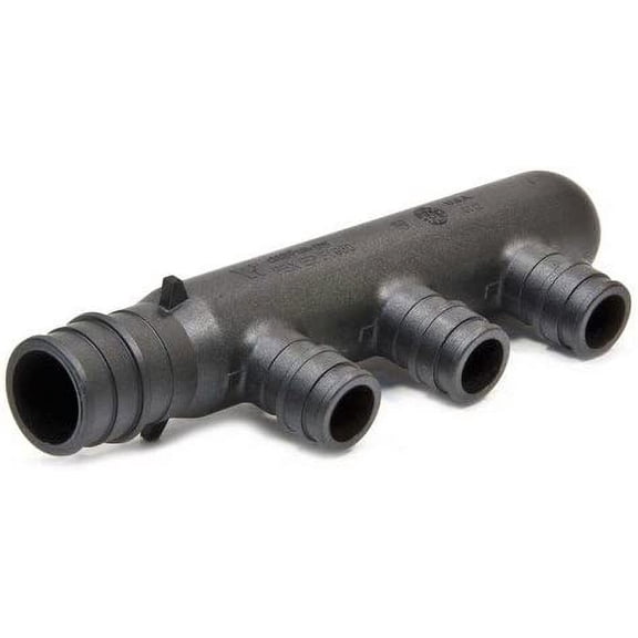 Uponor Q2237550, EP Branch Multi-Port Tee w/ 3/4" Inlet and 1/2" Outlets (3 Outlets)