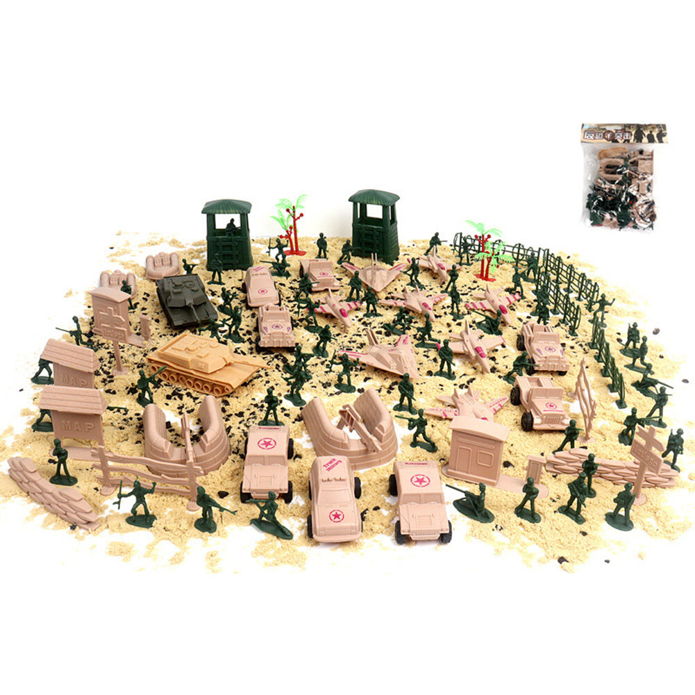 Uposao 106pcs Kids Military Toy Set Military Combat Toys Including
