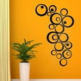 thumbnail image 1 of Uposao 24 Pieces Circle Wall Stickers Art Wall Decoration DIY Wall Mirror Sticker Creative for Home Living Room Bedroom Bathroom Decor,Black, 1 of 3