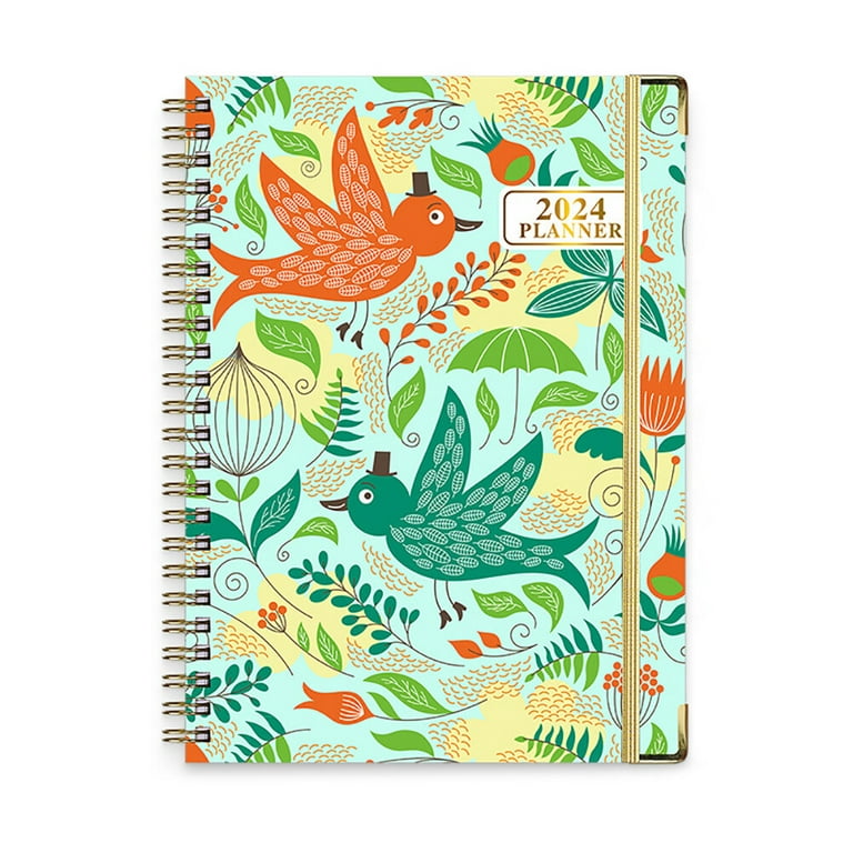 Uposao Annual Plan Notebook 2024 Year Plan Notebook Calendar Paper