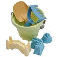 thumbnail image 1 of Uposao Beach Sand Toys Set 6 Pieces Sand Castle Models Set Summer Outdoor Toys with Bucket Sand Molds Shovel Rake for Kids Toddlers Boys Girls Green, 1 of 9