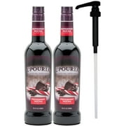 Upouria Peppermint Mocha Coffee Syrup Flavoring, 100% Vegan, Gluten-Free, Kosher, 750 ml Bottle (Pack of 2) with Coffee Syrup Pump