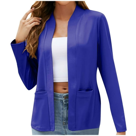 Uppada Ladies Blazers Clearance Blazer Jackets for Women Long Sleeve Single Breasted Solid Turn Down Collar Jacket Coats Outerwear formal Blazer