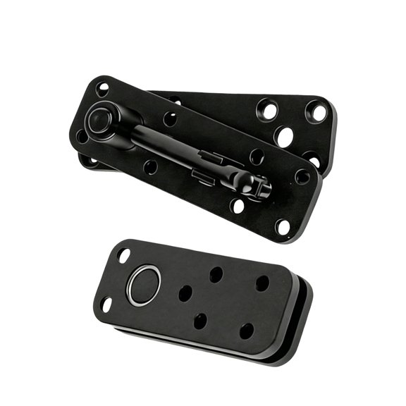 Upper And Lower Hinge Stainless Steel 360 Swivels Concealed Hinge For Heavy Duty Door Quiet Closing Mechanism