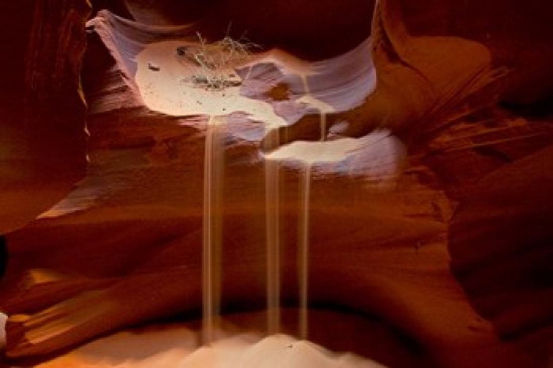 Upper Antelope Canyon Rocky Ledge Canvas Art - Jaynes Gallery DanitaDelimont (34 x 23)