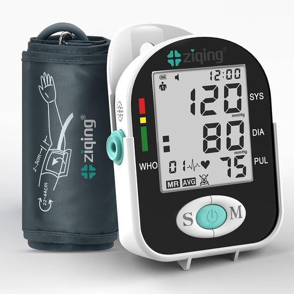 Upper Arm Blood Pressure Monitor - 2-User Mode , Irregular Heartbeat Detection, Wall-Mountable Design with Storage Case for Home Use