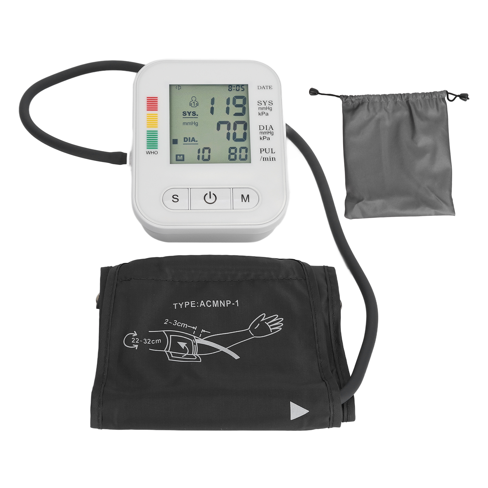 Upper Arm Blood Pressure Monitor Large LCD Display Highly Accurate ...