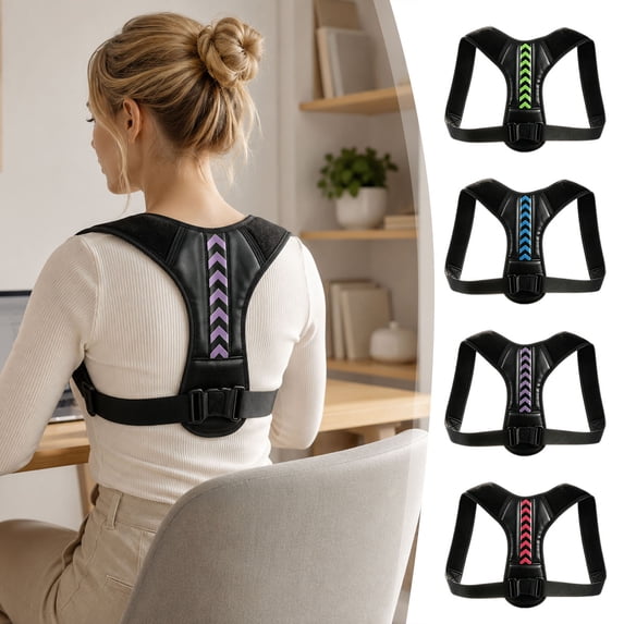 Upper Back Posture Corrector Breathable Full Back Brace Support Adjustable Invisible Shoulder Straightener for Daily Wear for Office & Home Blue