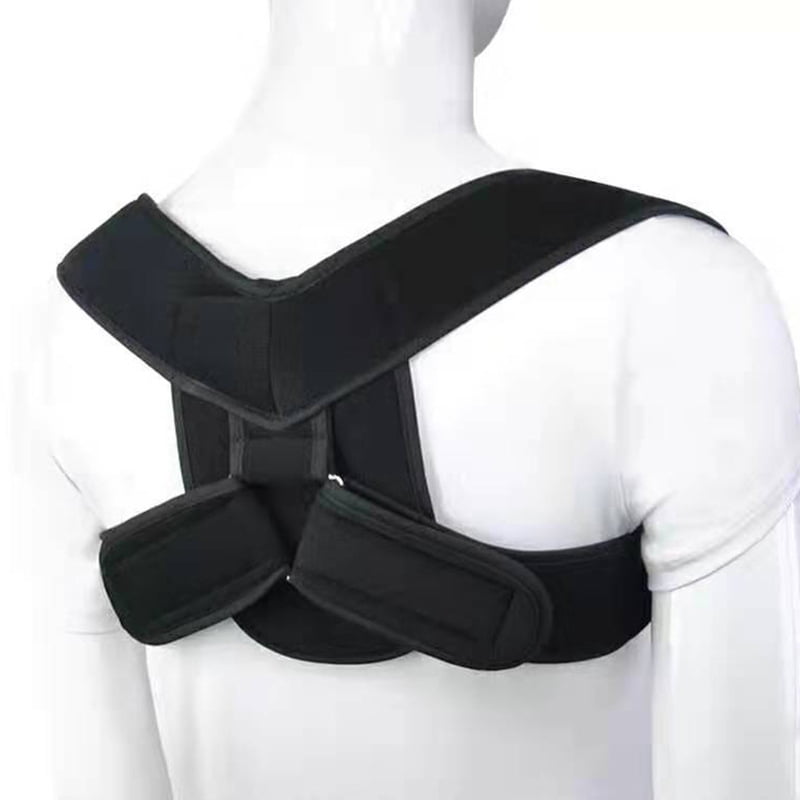 Upper Back Posture Corrector, Easy-to-Use Posture Corrector for Men and Women, Back and Shoulder Brace for Spinal Alignment - Black(M)