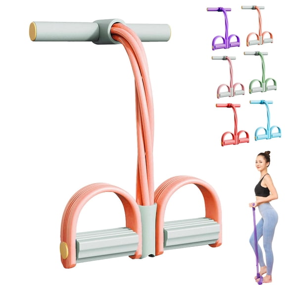 Upper Belly Resistance Band, Fashion Pocket Gym Band, Pedals Ankle Puller with 8-Tube, Portable Home Multifunction Tension Rope, for Waist/Arm/Leg Stretching Training