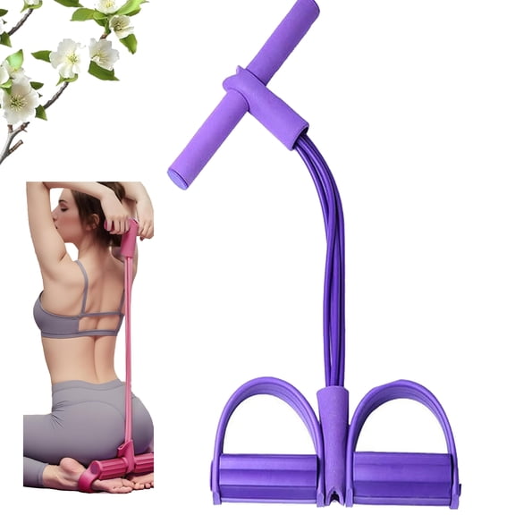 Upper Belly Resistance Band, Gentle Full Body Toning Exercise Band, Gym Equipment, Multi Function Tension Rope with Handles for Home
