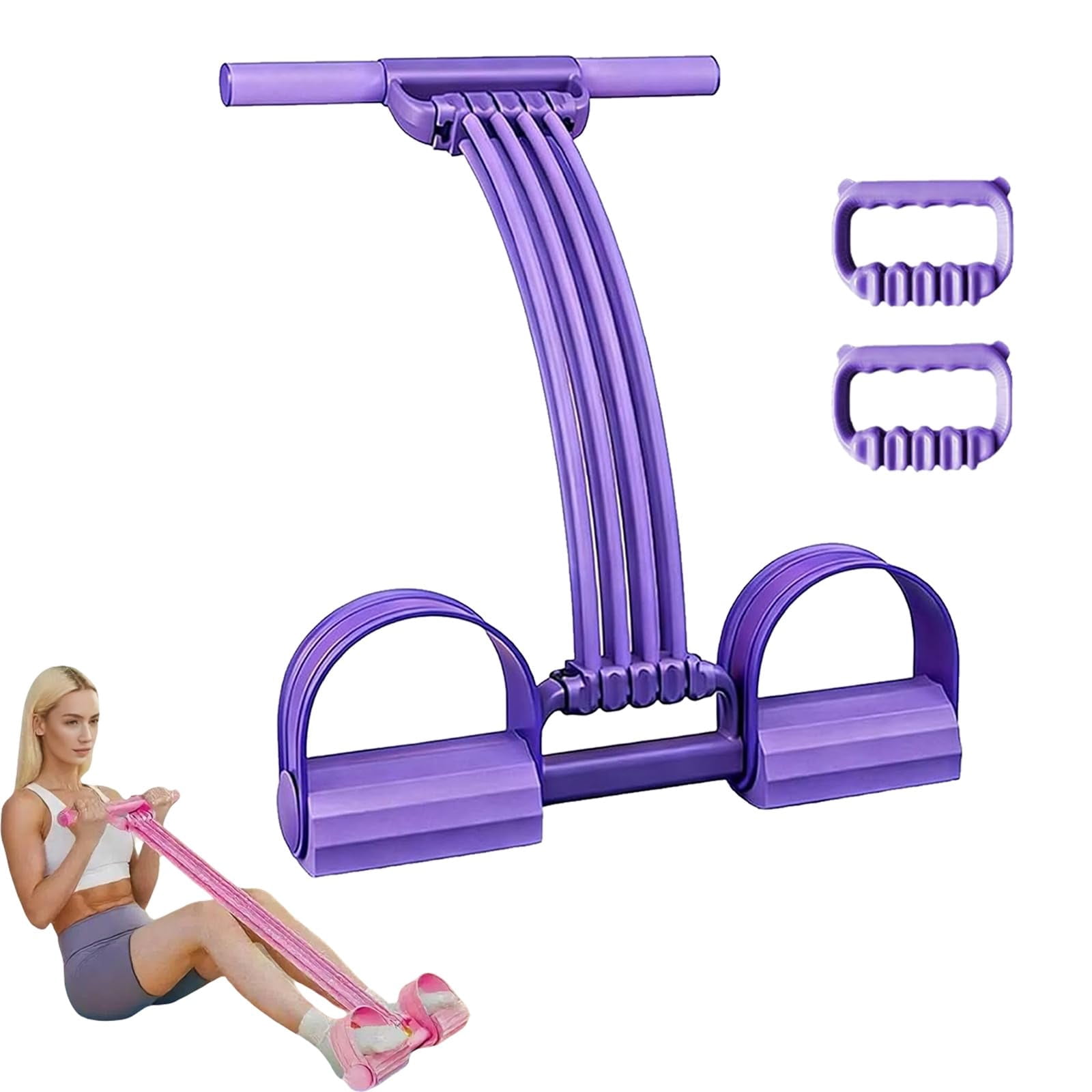 Upper Belly Resistance Band Multifunction Pedal Resistance Band | Home Exercise Equipment for Abdomen Waist Arm Leg Workout Training