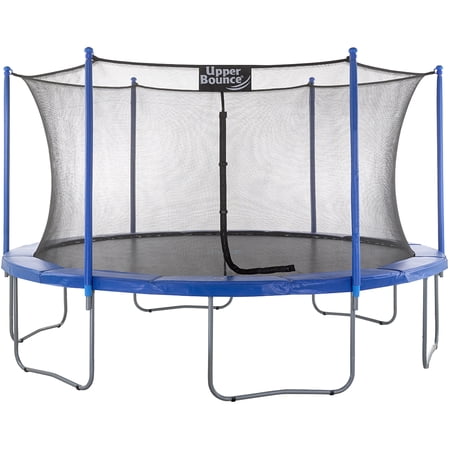 Upper Bounce 15-Foot Trampoline, with Enclosure Net, Blue