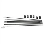 Upper Bounce Universal Trampoline Fiber Glass Rods for Net Enclosure for 12' Frame - 6 Pole Caps Included