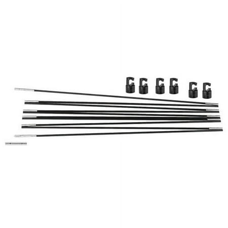 Upper Bounce Universal Trampoline Fiber Glass Rods for Net Enclosure for 12' Frame - 6 Pole Caps Included
