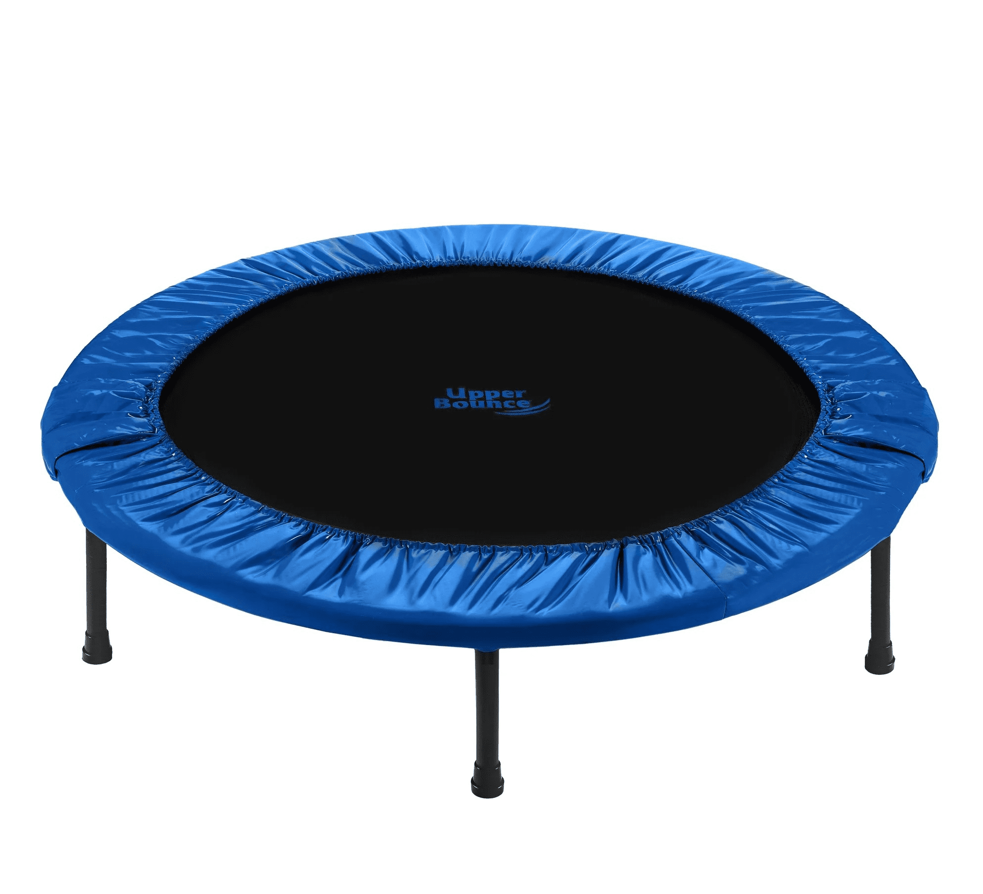 44" Blue Foldable Rebounder Fitness Trampoline with Steel Frame
