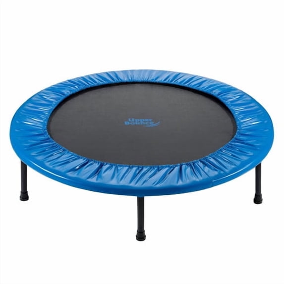 Upper Bounce Mini Fitness Trampoline with Carry-on Bag Included - 40" Two-Way Foldable Compact Rebounder for Kids & Adults