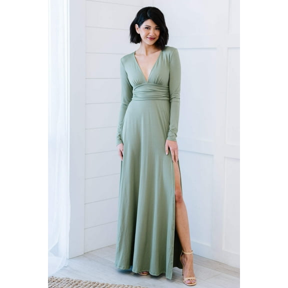 Upper Class Long Sleeve Maxi Dress