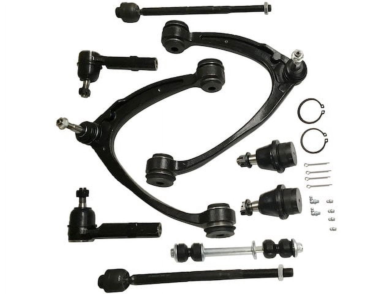 Upper Control Arm and Steering Kit (10 Piece) - Compatible with 2007 - 2013 Chevy Suburban 1500 (For Vehicles with Steel Lower Control Arms Only) 2008 2009 2010 2011 2012
