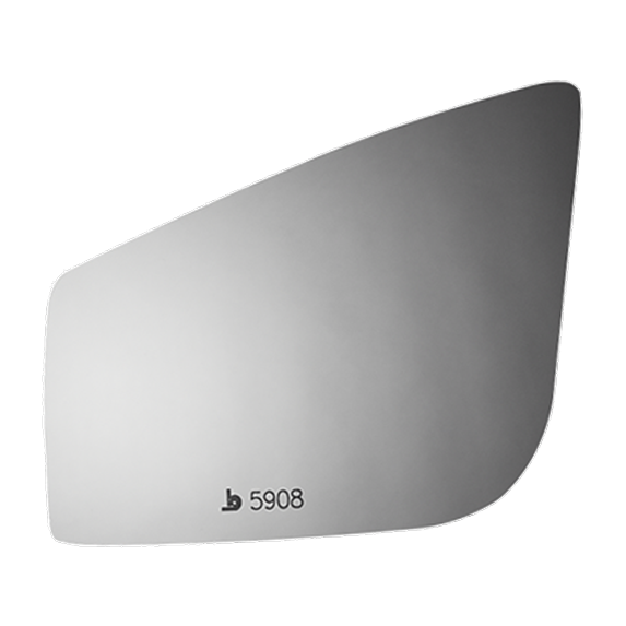 Upper Convex Driver Side Replacement Mirror Glass for 2018-2019 Ford Ecosport W/O Baking Plate