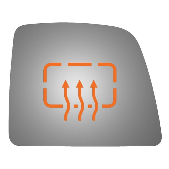 Upper Convex Power Passenger Side Replacement Mirror Glass for 2014-2019 Ford Transit Connect W/O Baking Plate