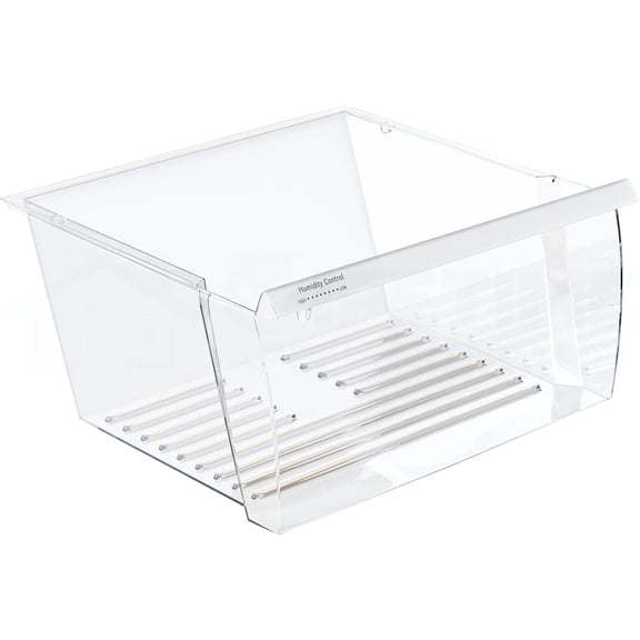 Upper Crisper Drawer Bin Compatible with Whirlpool Refrigerator Replaces WP2188656, AP6006055, PS11739119 Clear Plastic Humidity Control Crisper Pan Replacement