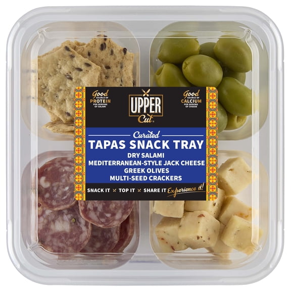 Upper Cut Dry Salami Tapas Snack Tray, 8oz, Ready to Eat, Refrigerated
