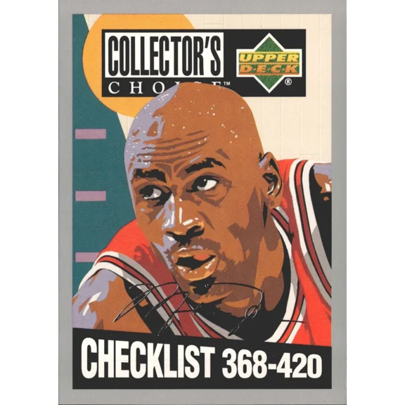 Upper Deck Collector's Choice Checklist Michael Jordan 1994 Number 420 Silver Foil