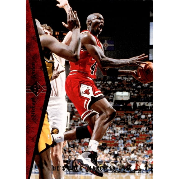 Upper Deck Trading Card SP Red Michael Jordan He's Back 1995 NBA Return