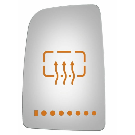 Upper Flat Driver Side Power Replacement Mirror Glass for 10-17 Mercedes Sprinter W/O Baking Plate