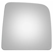 Upper Flat Driver Side Replacement Mirror Glass for 2017-2019 Nissan Titan W/O Baking Plate