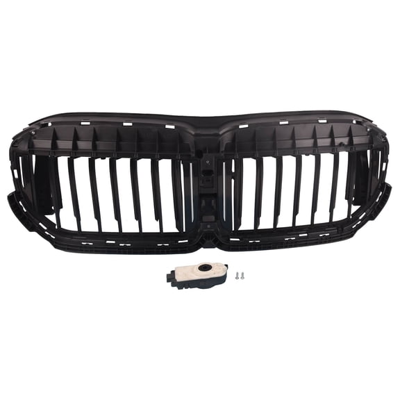 Upper Front Bumper Grille Shutter Flap With Motor-Front Bumper Grille Air Shutter Flap Upper With Motor
