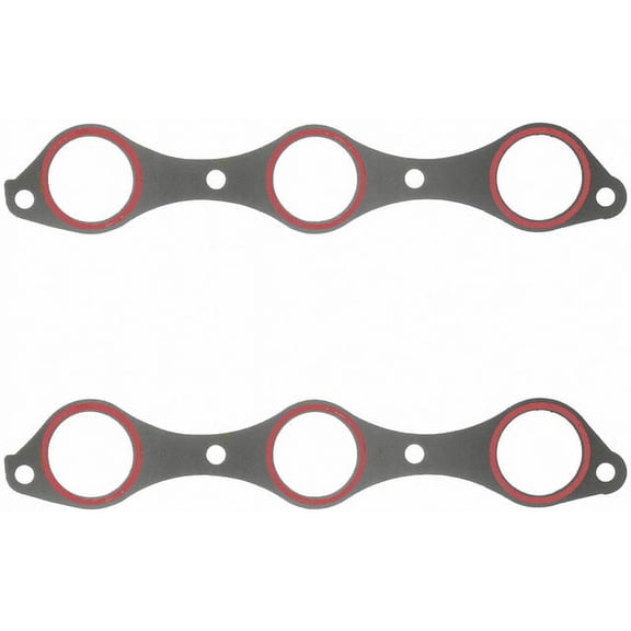 Upper Fuel Injection Plenum Gasket Set - Compatible with 1987 - 1989, 1992 - 2000 Plymouth Grand Voyager 3.0L V6 1988 1993 1994 1995 1996 1997 1998 1999