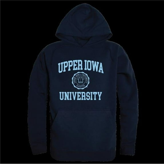 Upper Iowa University Peacocks Seal Hoodie, Navy - Medium