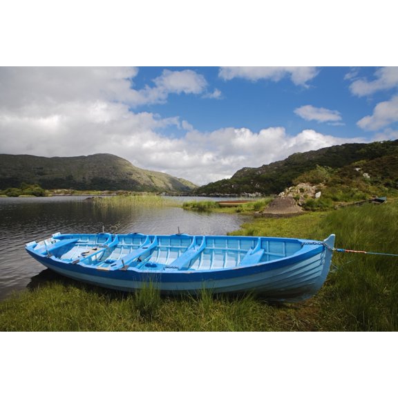 Upper Lake Killarney National Park County Kerry Ireland Boat On Shore Canvas Art - Richard Cummins Design Pics (17 x 11)