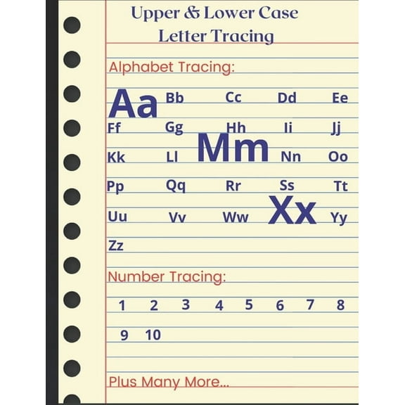 Upper & Lower Case Letter Tracing: Practice pen control, line tracing and coloring. (Paperback)