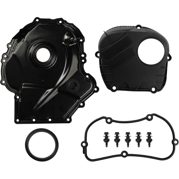 Upper & Lower Engine Timing Cover Set For 07-17 VW Audi 1.8T 2.0T A4 Q5 Jetta
