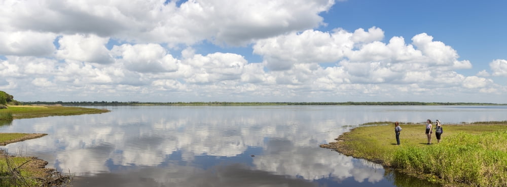 Upper Myakka Lake in Myakka River State Park Sarasota Florida USA Canvas Art - Panoramic Images (27 x 9)
