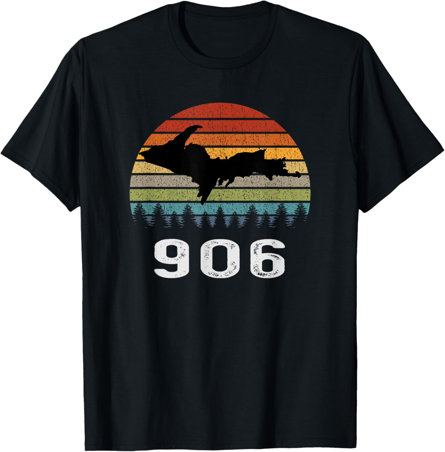 Upper Peninsula Michigan MI UP Retro 906 Yooper T-ShirtMen's and women ...