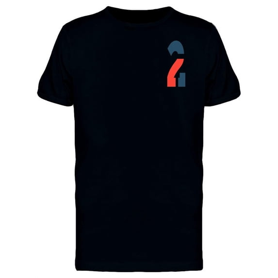 Upper Right Number 2 Logo T-Shirt Men -Image by Shutterstock, Male XX-Large