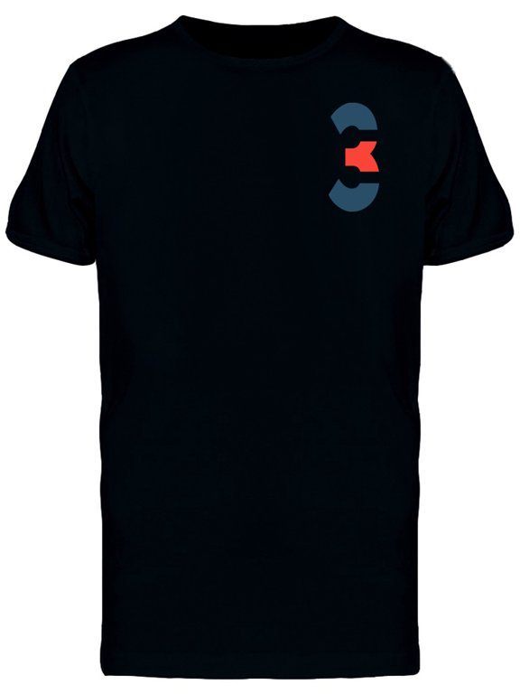 Upper Right Number 3 Logo T-Shirt Men -Image by Shutterstock, Male Medium