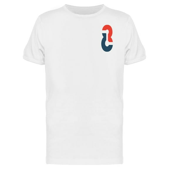 Upper Right Number 8 Logo T-Shirt Men -Image by Shutterstock, Male 3X-Large